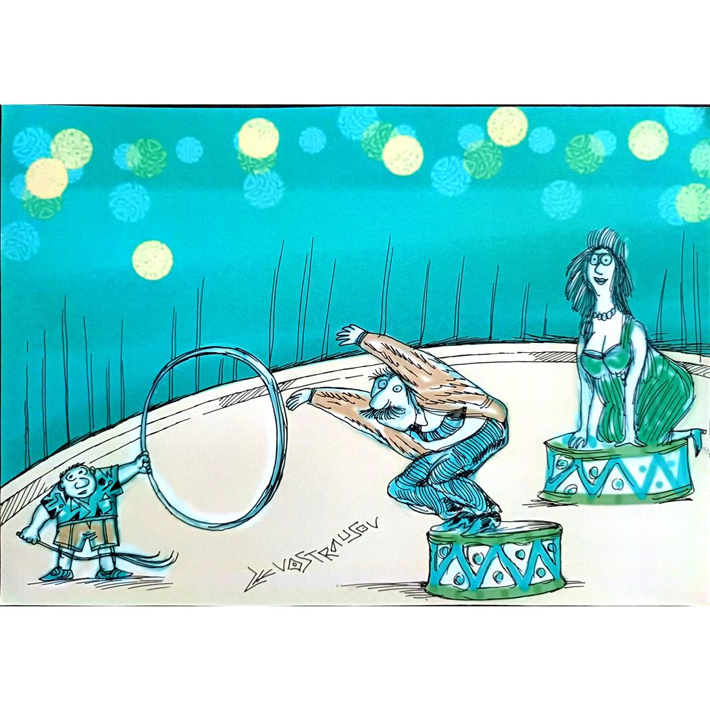 Chenzov Lev 29x21cm Original Cartoon BOD00368