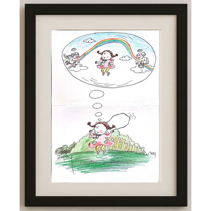 Zhang Wei 29x21cm Orijinal Karikatür BOD00369