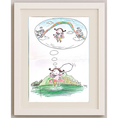 Zhang Wei 29x21cm Orijinal Karikatür BOD00369