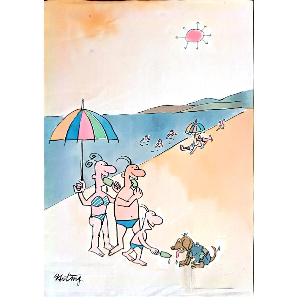 Ye Ting 29x21cm Original Cartoon BOD00382