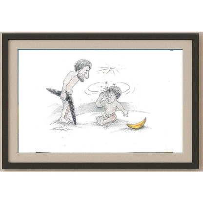 Wolfgang Schlegel 29x21cm Orijinal Karikatür BOD00385