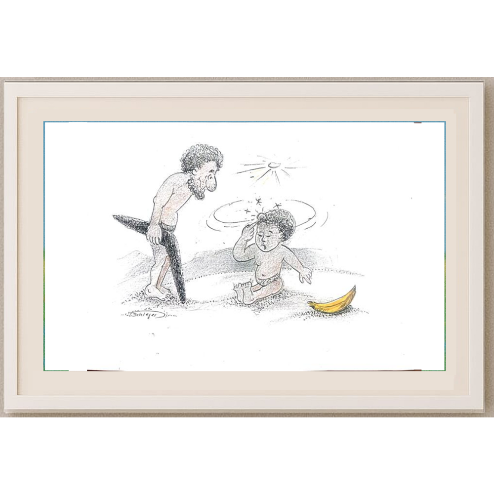 Wolfgang Schlegel 29x21cm Orijinal Karikatür BOD00385