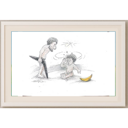 Wolfgang Schlegel 29x21cm Orijinal Karikatür BOD00385