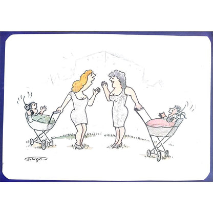 Wolfgang Schlegel 29x21cm Orijinal Karikatür BOD00386