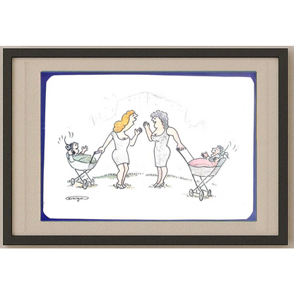 Wolfgang Schlegel 29x21cm Orijinal Karikatür BOD00386