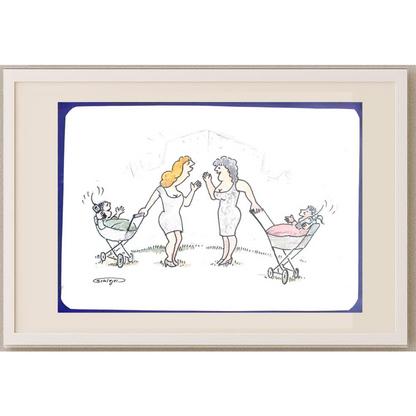 Wolfgang Schlegel 29x21cm Orijinal Karikatür BOD00386