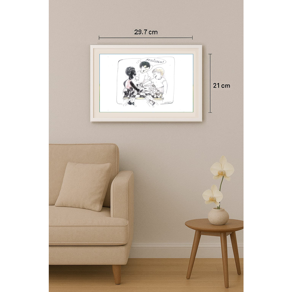 Wolfgang Schlegel 29x21cm Orijinal Karikatür BOD00388