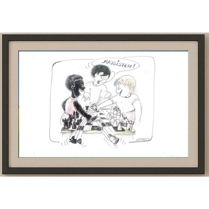 Wolfgang Schlegel 29x21cm Orijinal Karikatür BOD00388