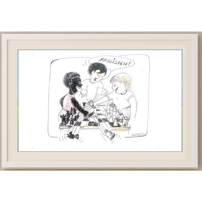 Wolfgang Schlegel 29x21cm Orijinal Karikatür BOD00388