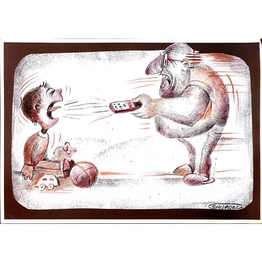 Wolfgang Schlegel 29x21cm Original Cartoon BOD00389