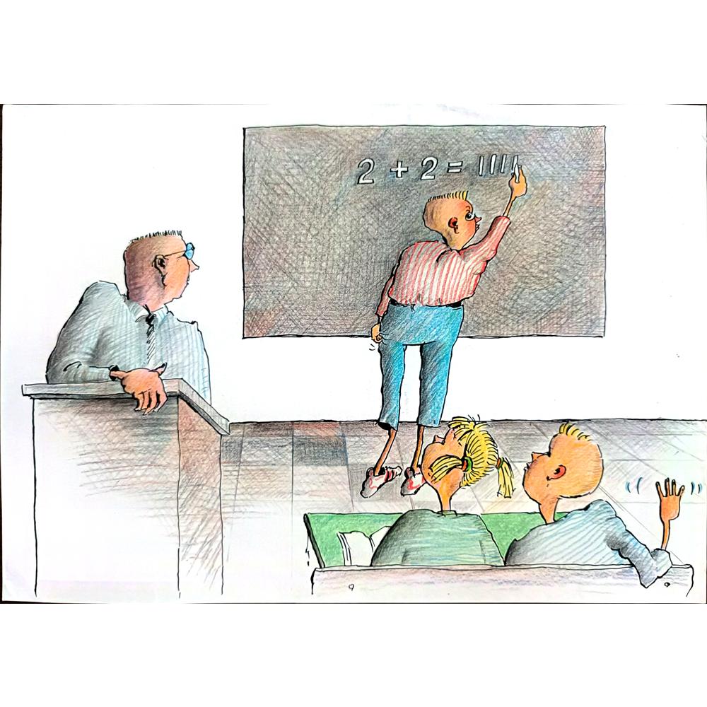 Tsocho Peev 29x21cm Orijinal Karikatür BOD00405