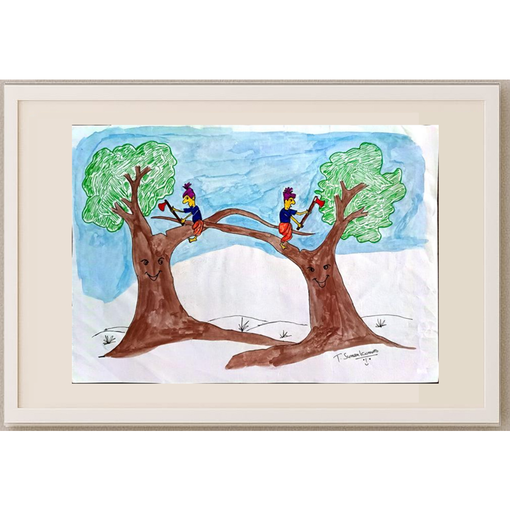 Thipparapu Suman Kumar 29x21cm Orijinal Karikatür BOD00408