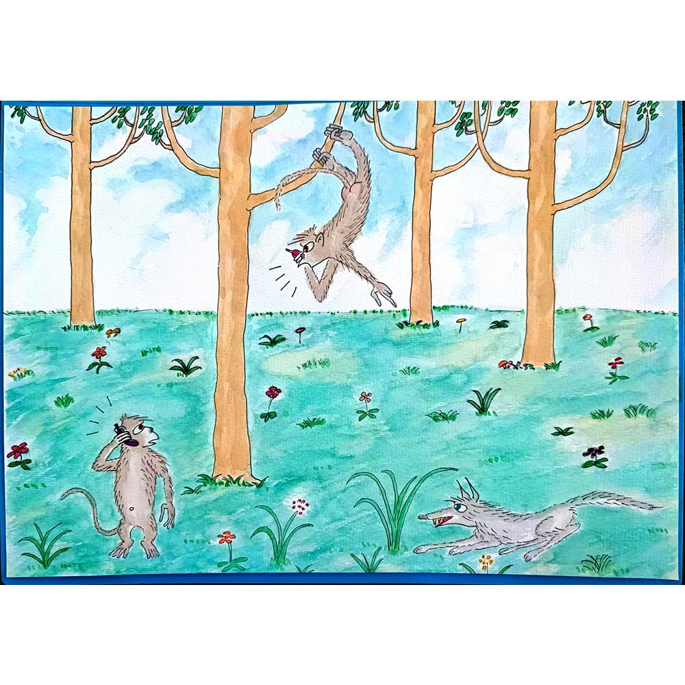 Zhang Jian Sheng 35x21cm Orijinal Karikatür BOD00414