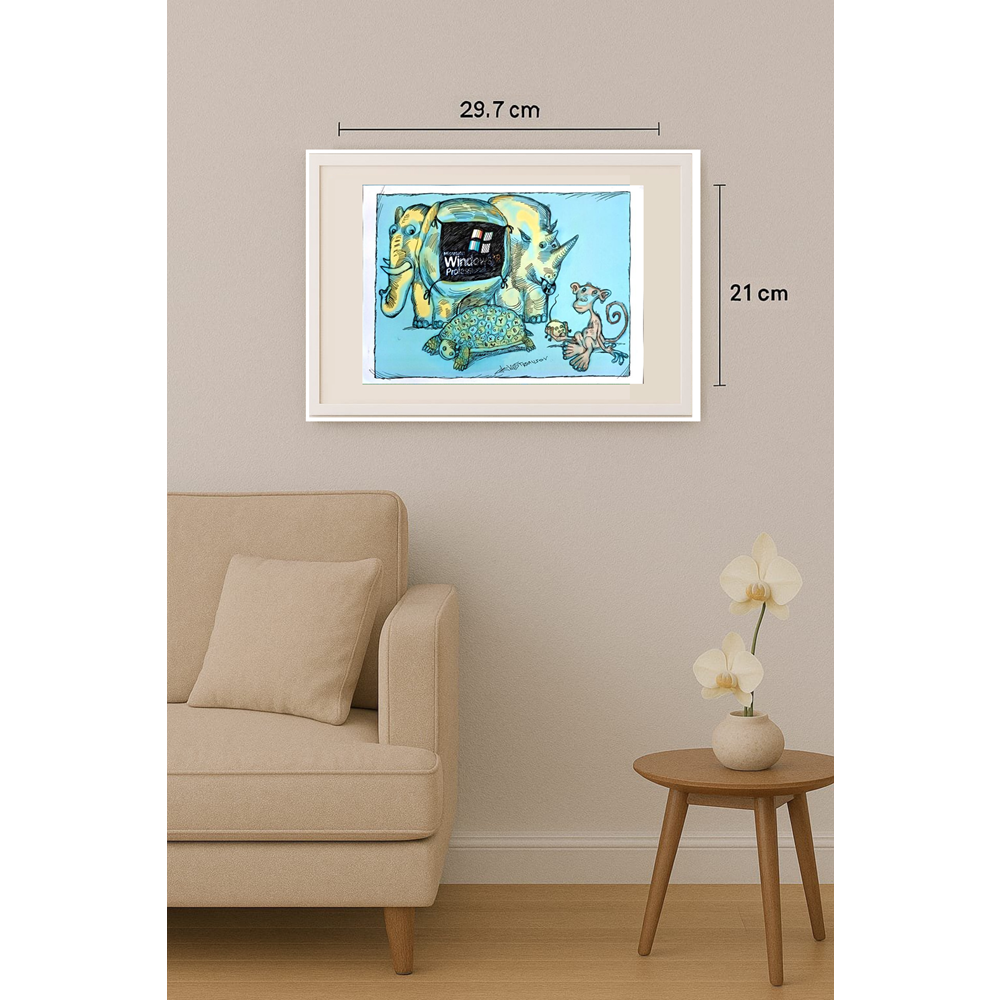 Chenzov Lev 29x21cm Orijinal Karikatür BOD00416