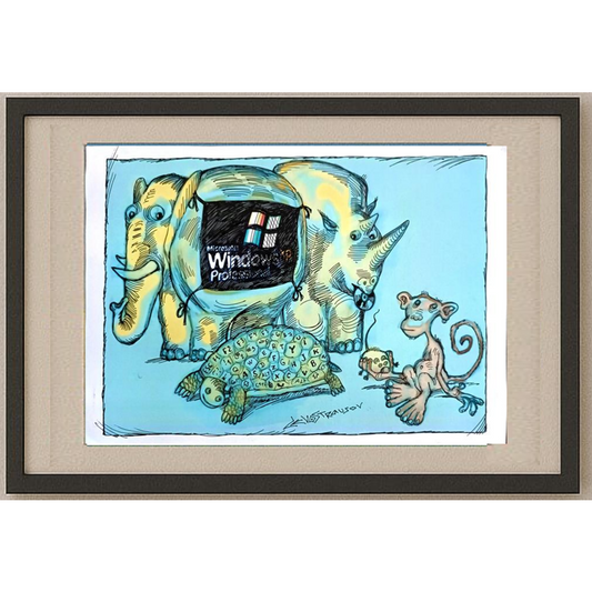 Chenzov Lev 29x21cm Orijinal Karikatür BOD00416