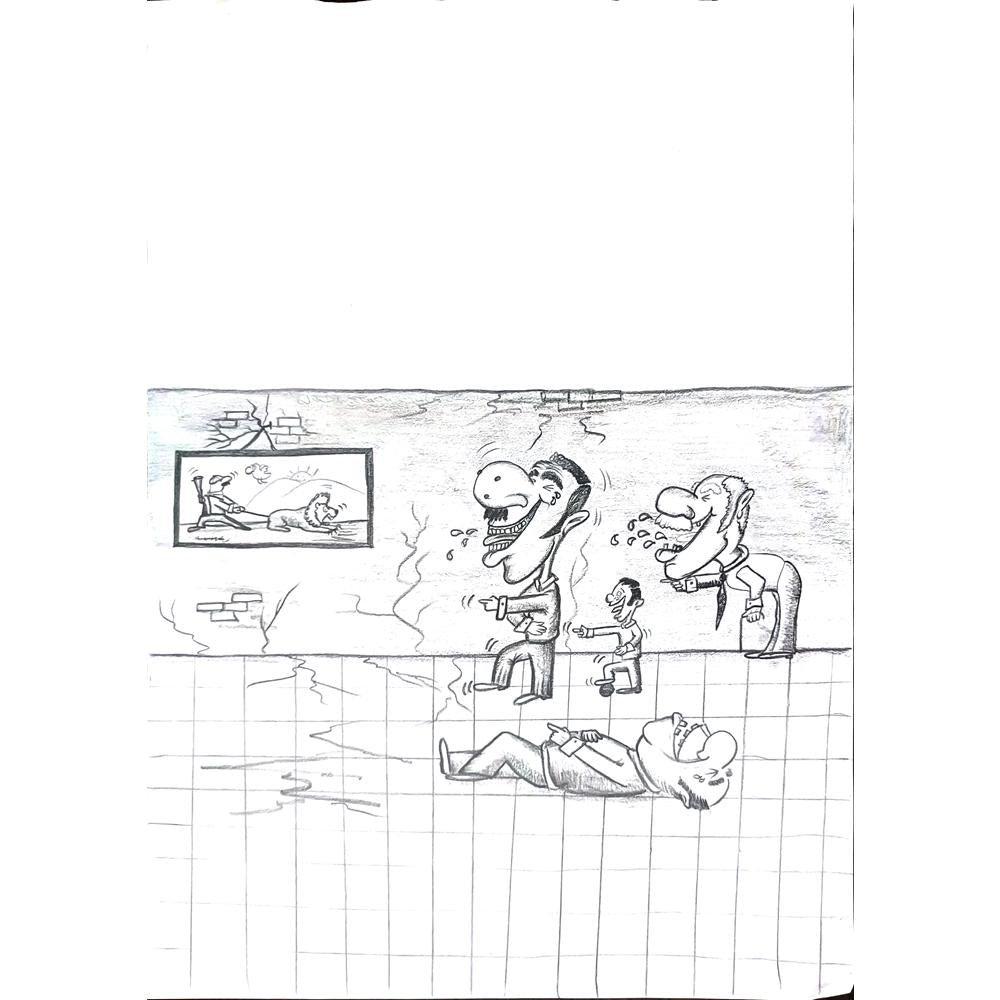 Vahid Abed 43x30cm Orijinal Karikatür BOD01178