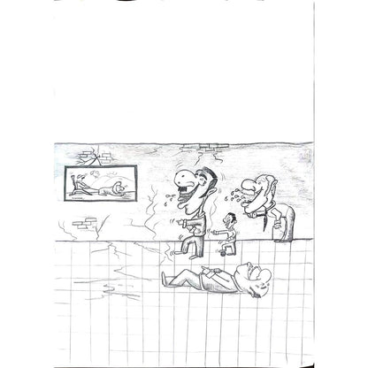 Vahid Abed 43x30cm Orijinal Karikatür BOD01178