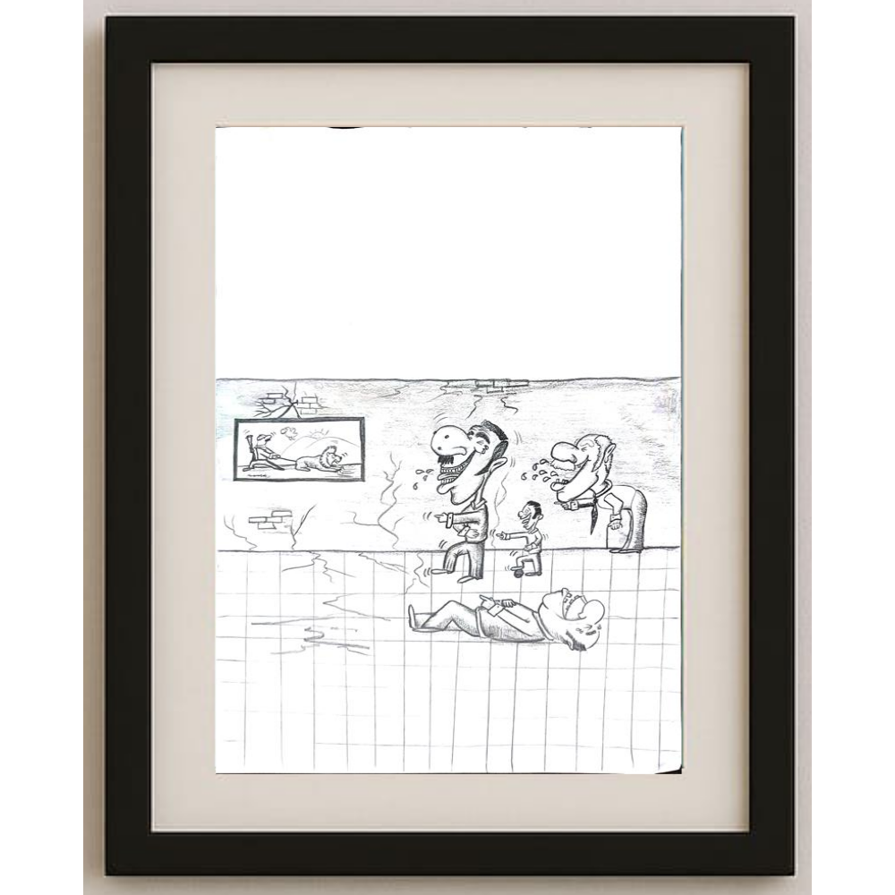 Vahid Abed 43x30cm Orijinal Karikatür BOD01178