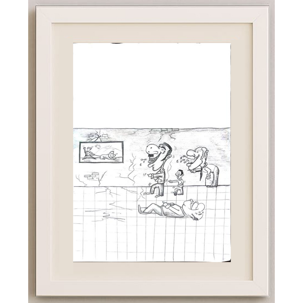 Vahid Abed 43x30cm Orijinal Karikatür BOD01178