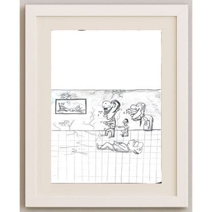 Vahid Abed 43x30cm Orijinal Karikatür BOD01178