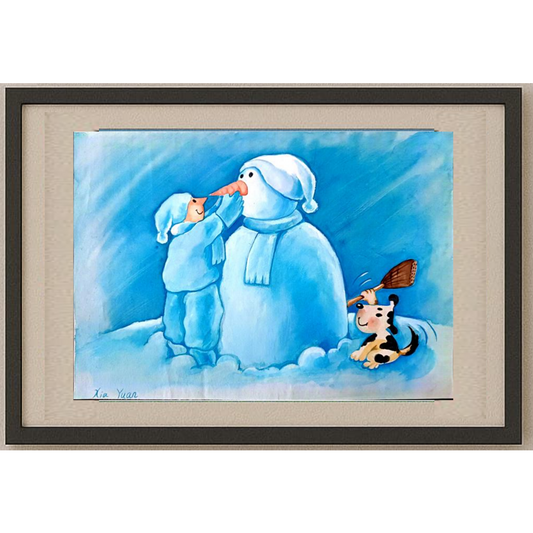 Xia Lichuan 35x25cm Orijinal Karikatür BOD01179