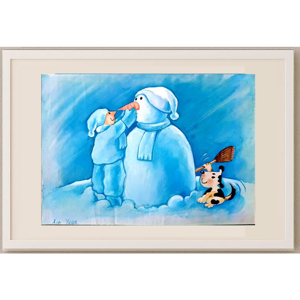 Xia Lichuan 35x25cm Orijinal Karikatür BOD01179