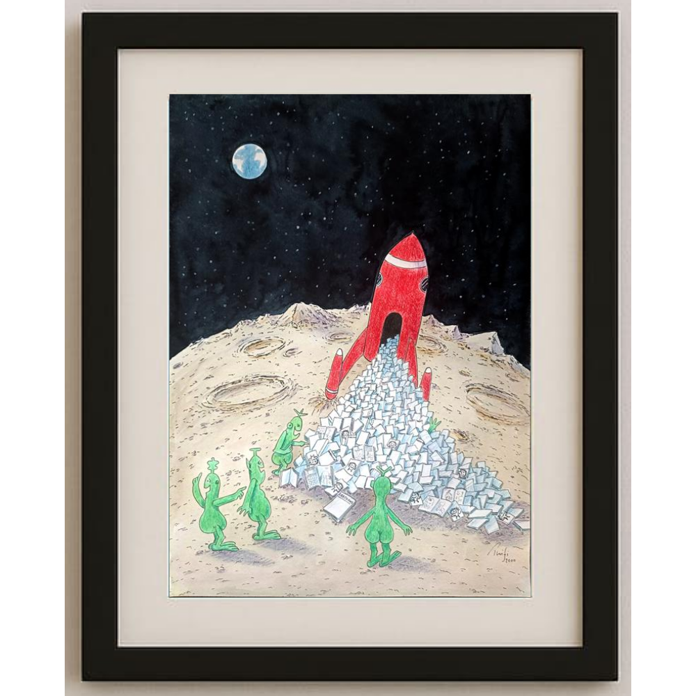 Bossens Philippe 43x30cm Orijinal Karikatür BOD01181