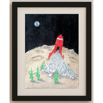 Bossens Philippe 43x30cm Orijinal Karikatür BOD01181