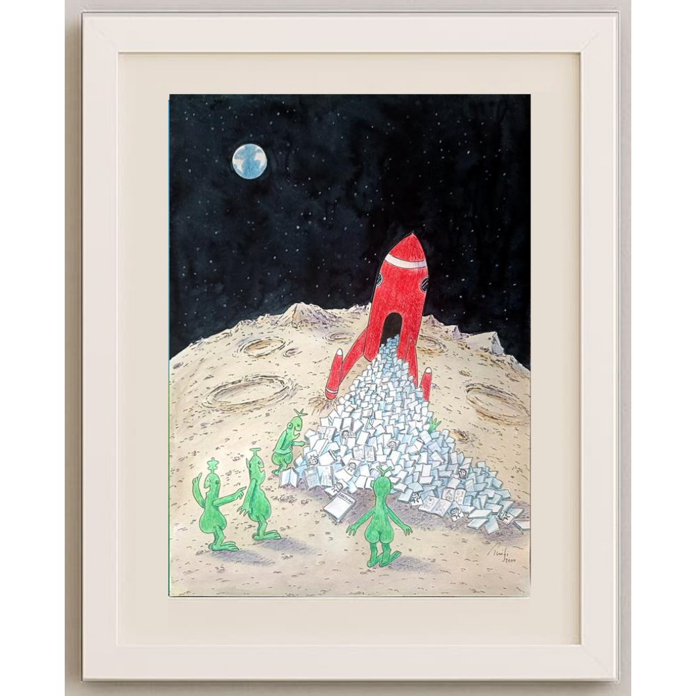 Bossens Philippe 43x30cm Orijinal Karikatür BOD01181