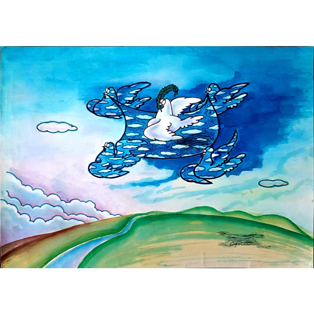 Chai Yongmin 29x21cm Orijinal Karikatür BOD01219