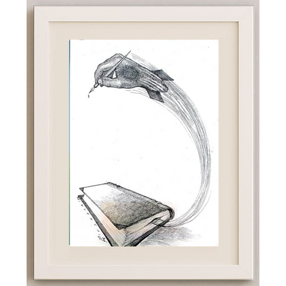 Ali Divandari 29x21cm Orijinal Karikatür BOD01249