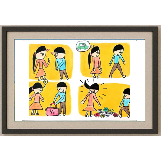 Xin Wan He 29x21cm Orijinal Karikatür BOD01270