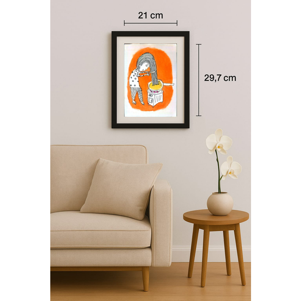 Wang Xiao Rang 29x21cm Orijinal Karikatür BOD01277