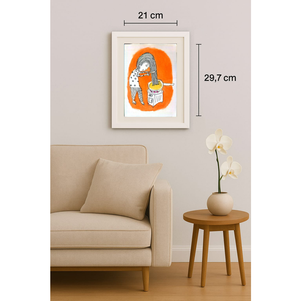 Wang Xiao Rang 29x21cm Orijinal Karikatür BOD01277