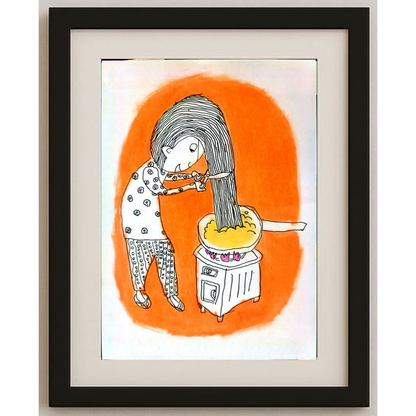 Wang Xiao Rang 29x21cm Orijinal Karikatür BOD01277