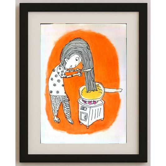 Wang Xiao Rang 29x21cm Orijinal Karikatür BOD01277