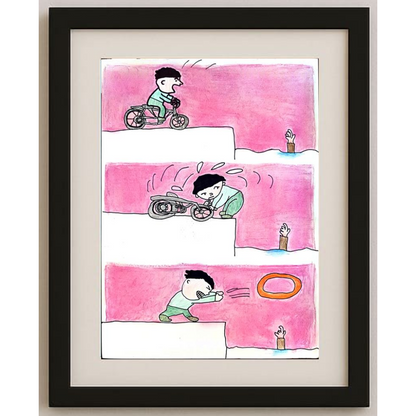 Yuan Yilin 29x21cm Orijinal Karikatür BOD01286