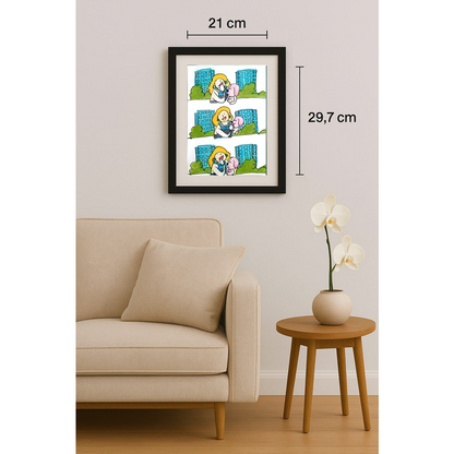 Chen Jinpeng 29x21cm Orijinal Karikatür BOD01290