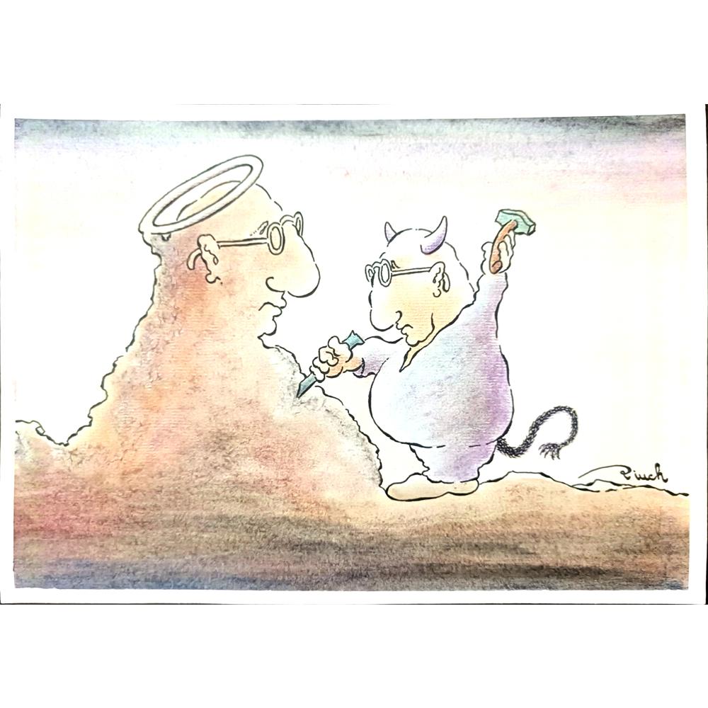 Vjekoslav Klaic 29x21cm Orijinal Karikatür BOD01503