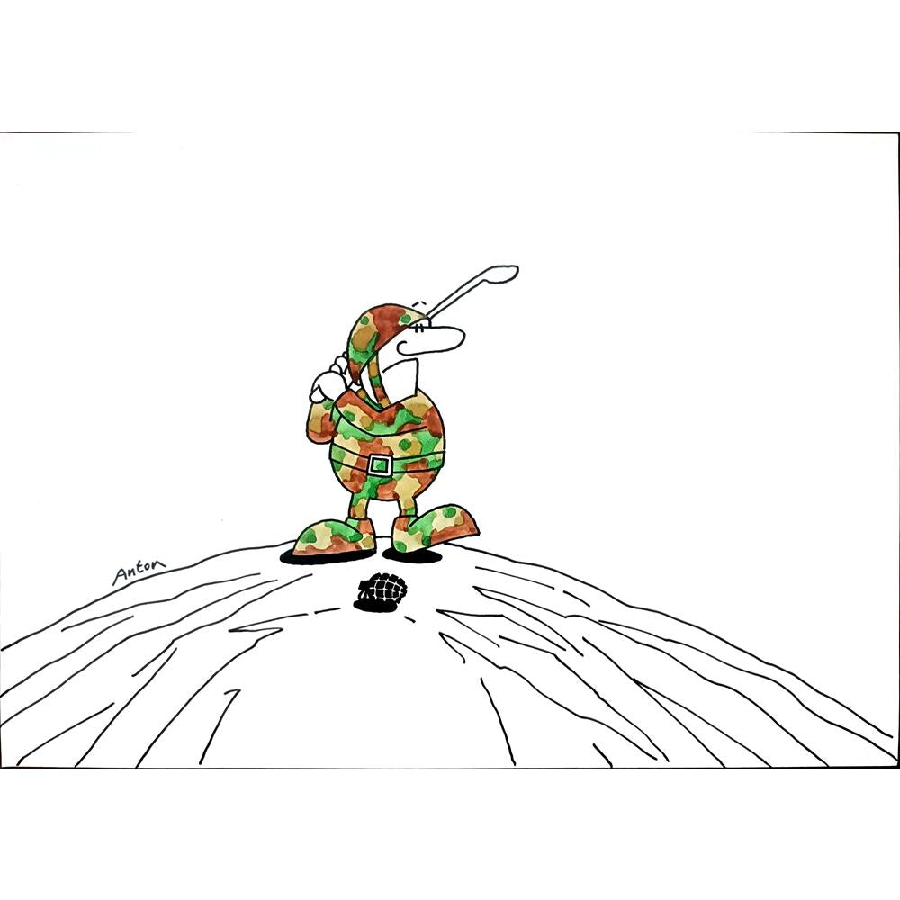 Anton Kotreba 29x21cm Orijinal Karikatür BOD01508