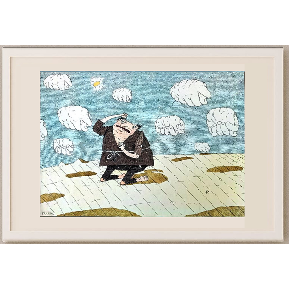 Balabas Victor 29x21cm Orijinal Karikatür BOD01516