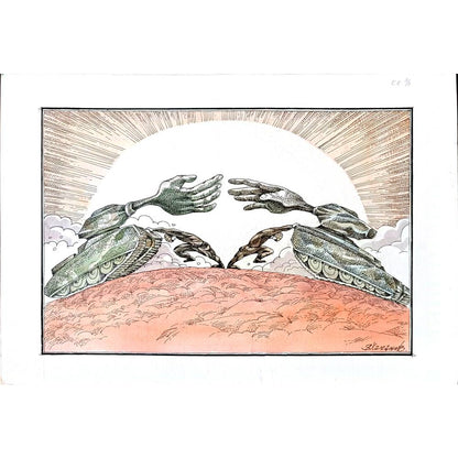 Vladimir Khakhanov 29x21cm Orijinal Karikatür BOD01519