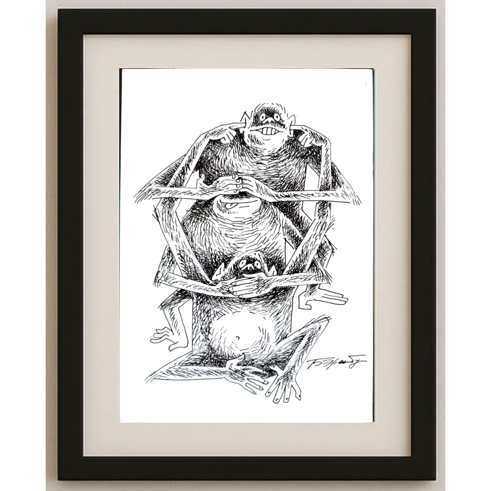 Boris Erenburg 29x21cm Orijinal Karikatür BOD01520