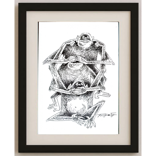 Boris Erenburg 29x21cm Orijinal Karikatür BOD01520