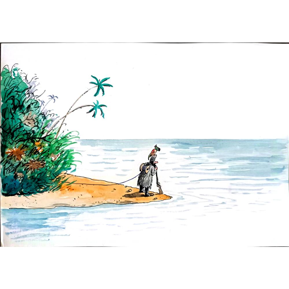 Victor Savilov 29x21cm Orijinal Karikatür BOD01522