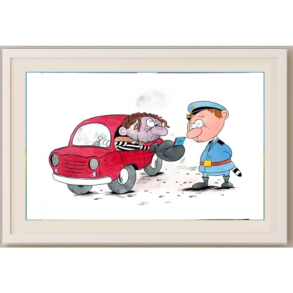 Bogdanov Victor 29x21cm Orijinal Karikatür BOD01524