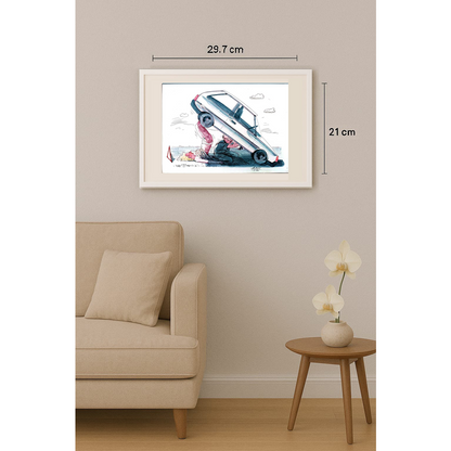 Victor Zujev 29x21cm Orijinal Karikatür BOD01527