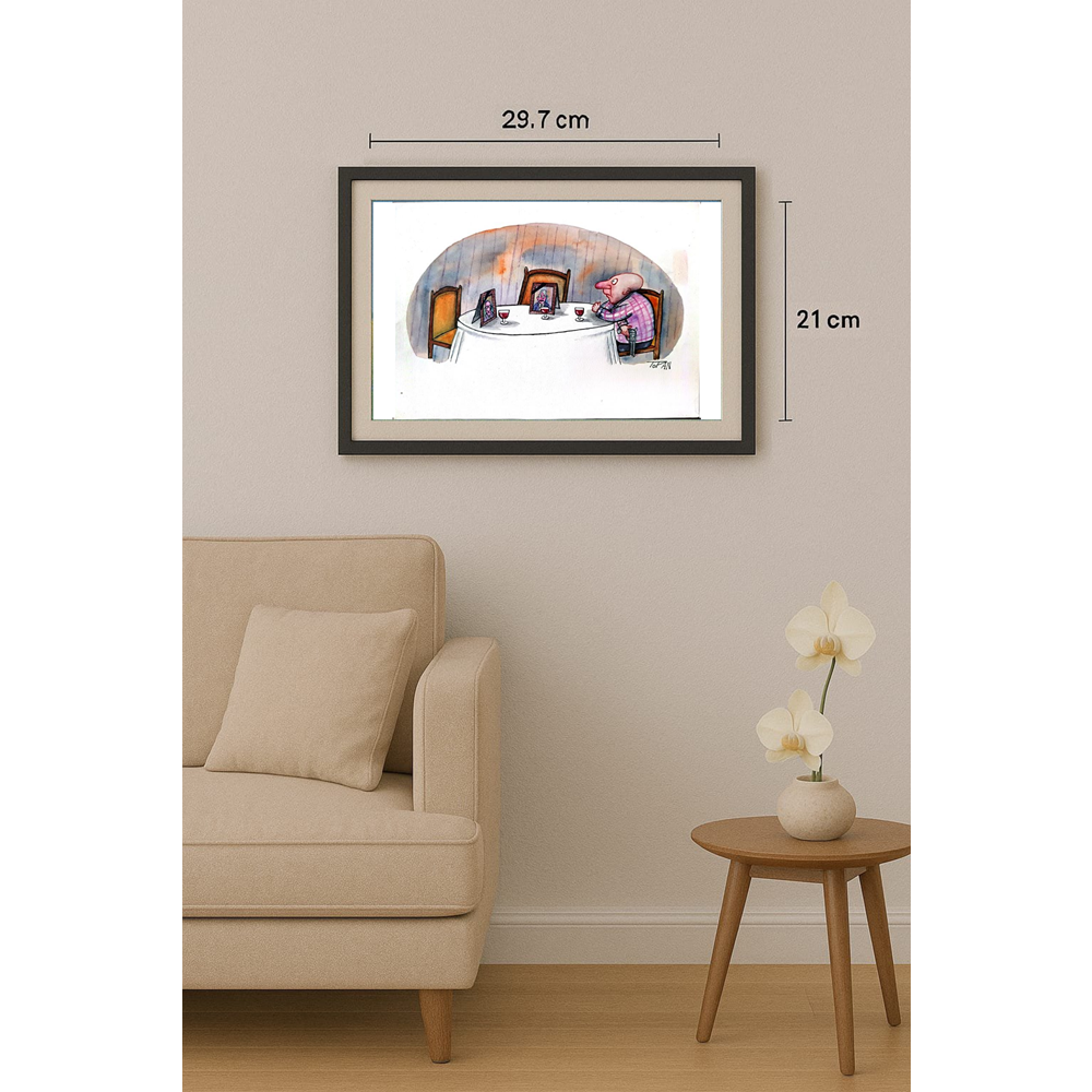 Cristian Topan 29x21cm Orijinal Karikatür BOD01528