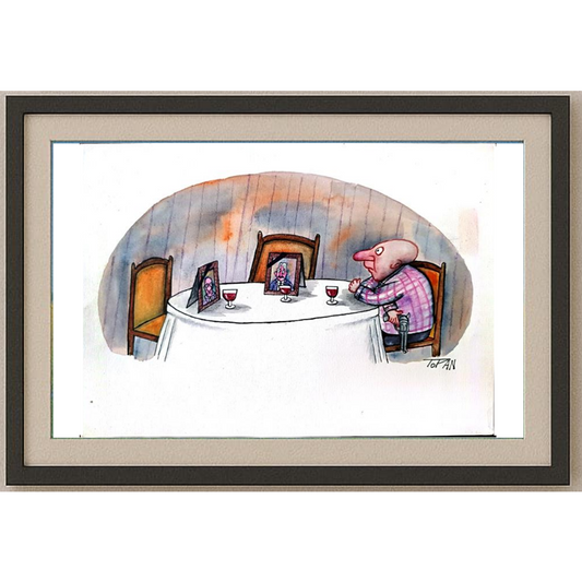 Cristian Topan 29x21cm Orijinal Karikatür BOD01528