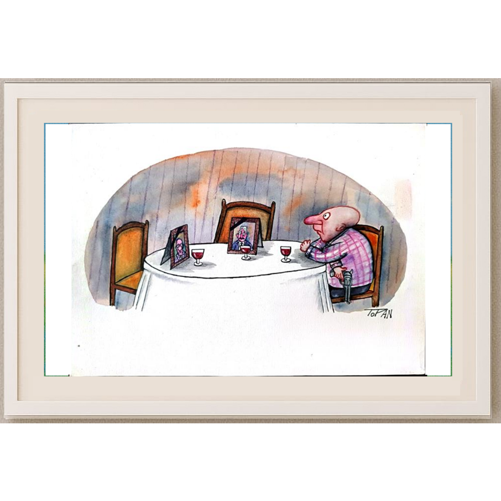 Cristian Topan 29x21cm Orijinal Karikatür BOD01528